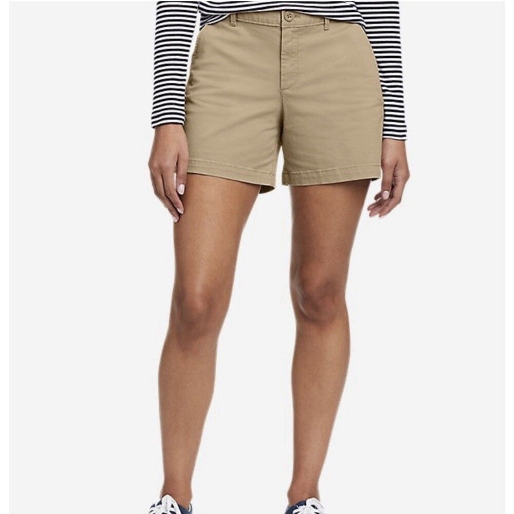 Eddie Bauer Mid-rise Stretch Shorts 16 Beige Legend Wash Summer